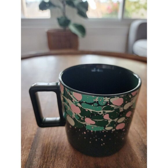 2022 Starbucks Holiday Venetian Marble Forest Green Ceramic Coffee Mug 12oz - Picture 2 of 4